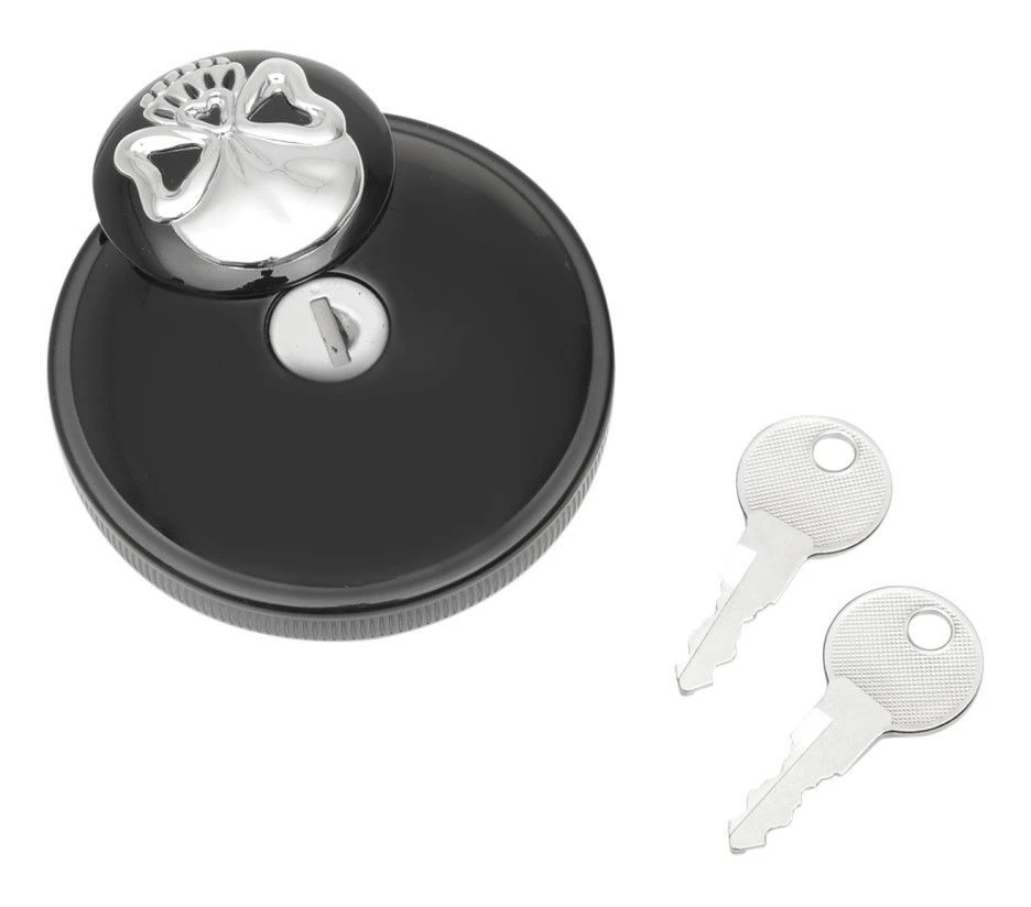 Drag Specialties Screw-In Locking Skull Gas Cap For Harley 1996-2018 - Image 2