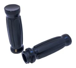 Pro-One Billet Straight Rubber Grips For Harley With Throttle By Wire