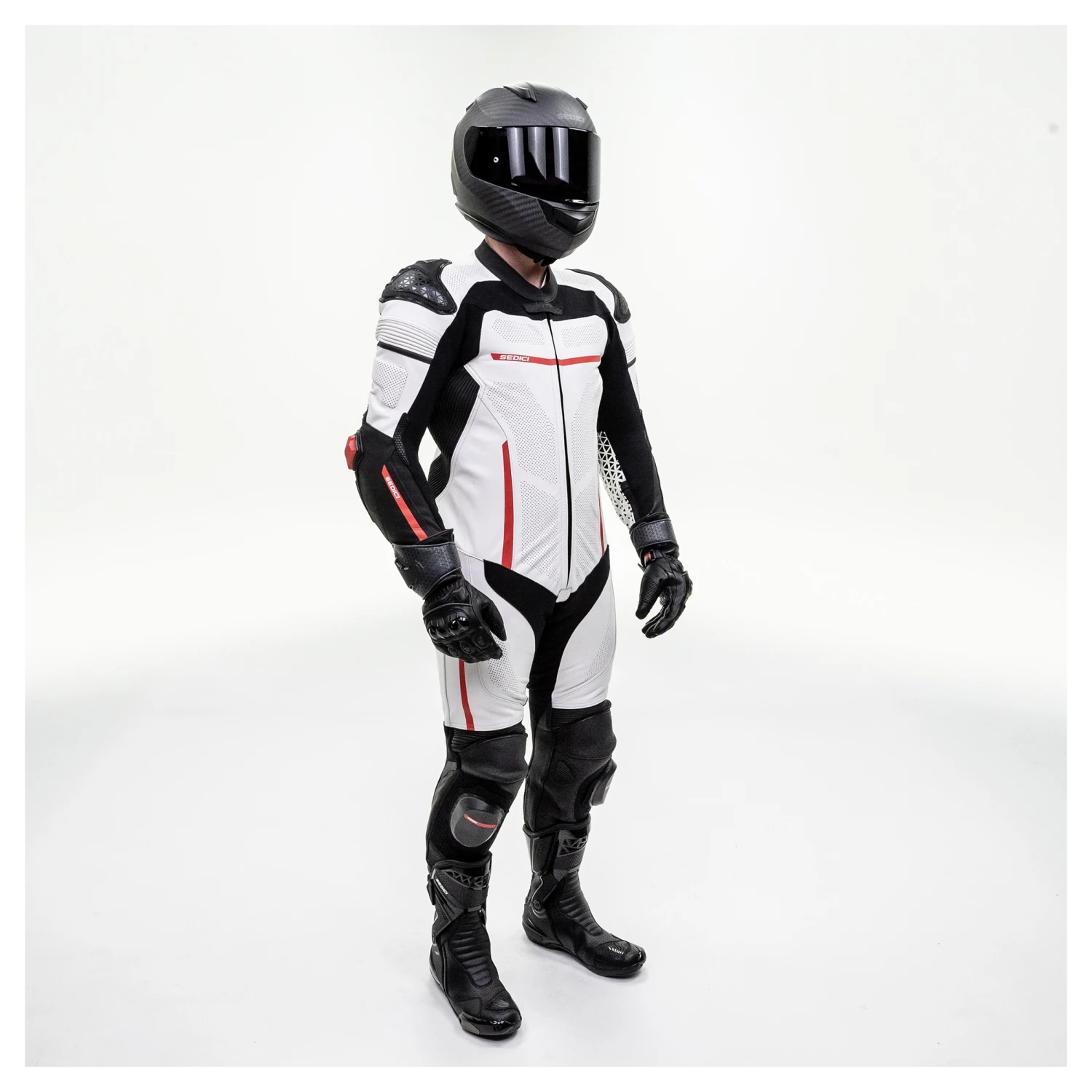 Sedici Corsa One-Piece Race Suit White/Black/Red / 54 [Blemished - Very Good]